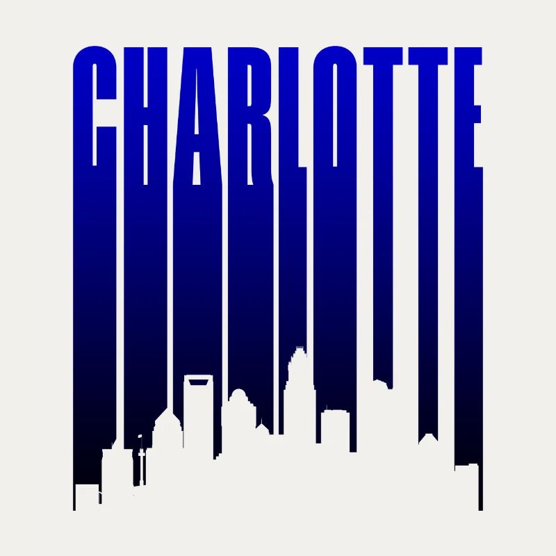 Charlotte Skyline Blue Gradient