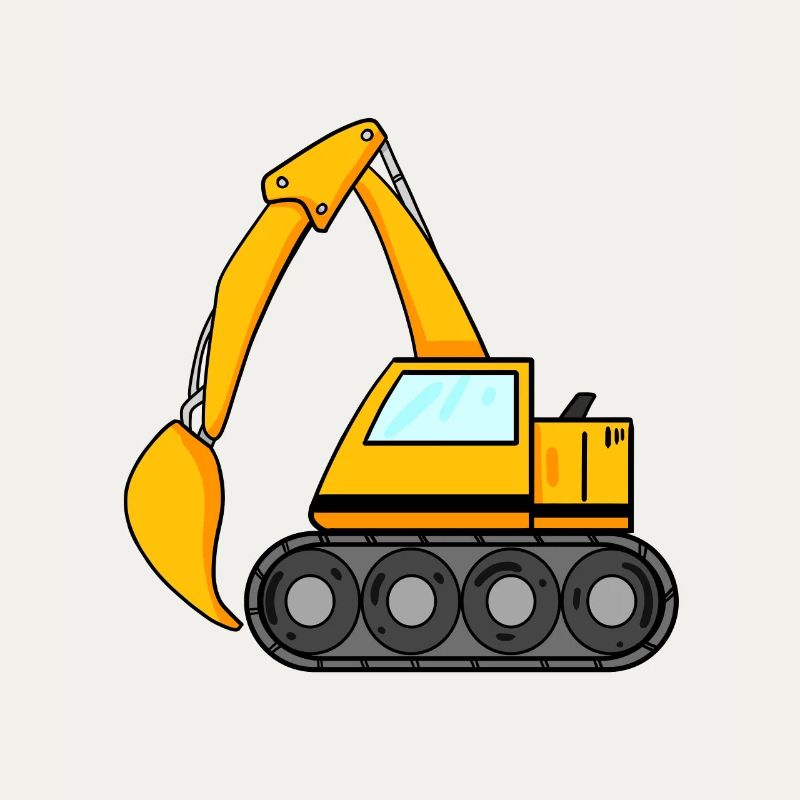 Löffelbagger Ausgräber Bagger Baumaschine