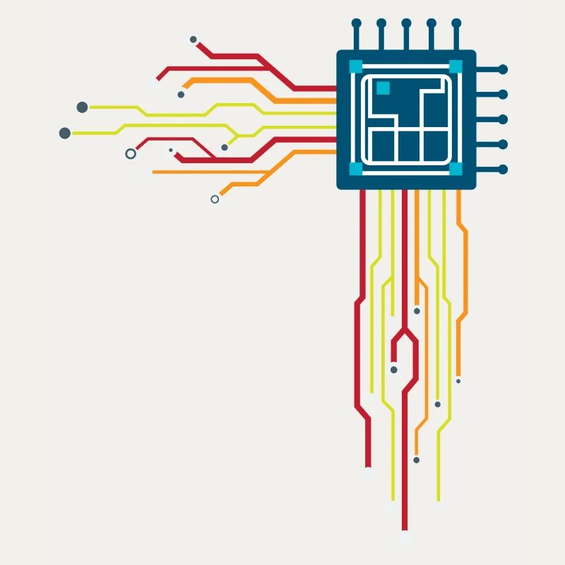 Computer chip - Creative illustration