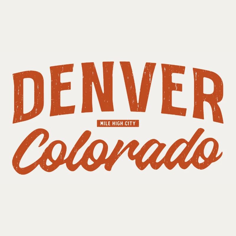 Logo rétro Script de Denver, Colorado