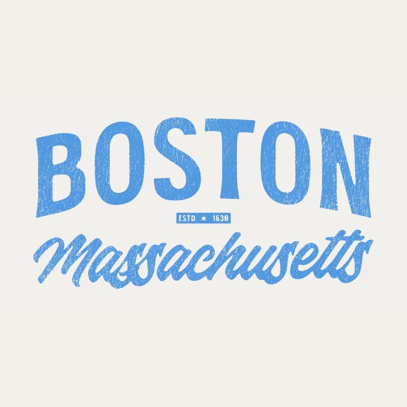 Boston Massachusetts Vintage Script