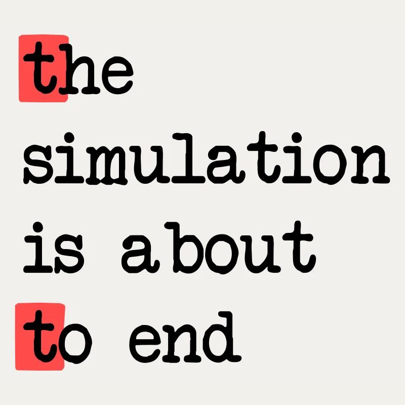 Das Ende der Simulation, Sci-Fi Matrix Humor Shirt