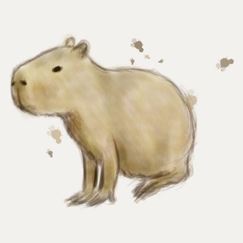 Chill Capybara – Cute & Calm Rodent Illustration