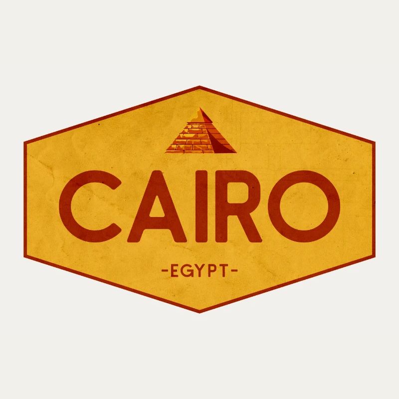 Emblème pyramidal du Caire en Égypte