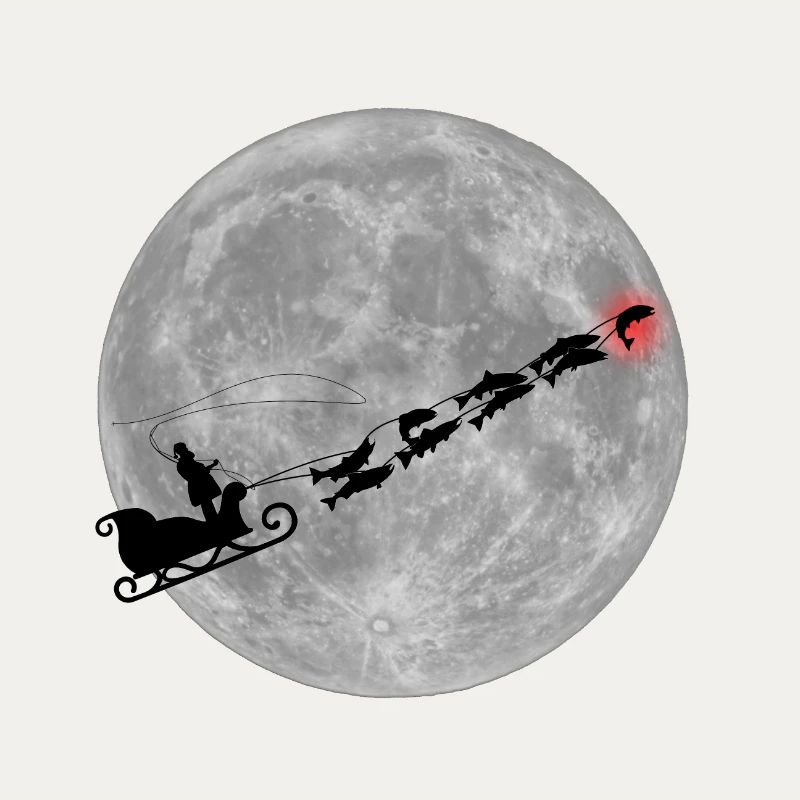 Angelnder Weihnachtsmann