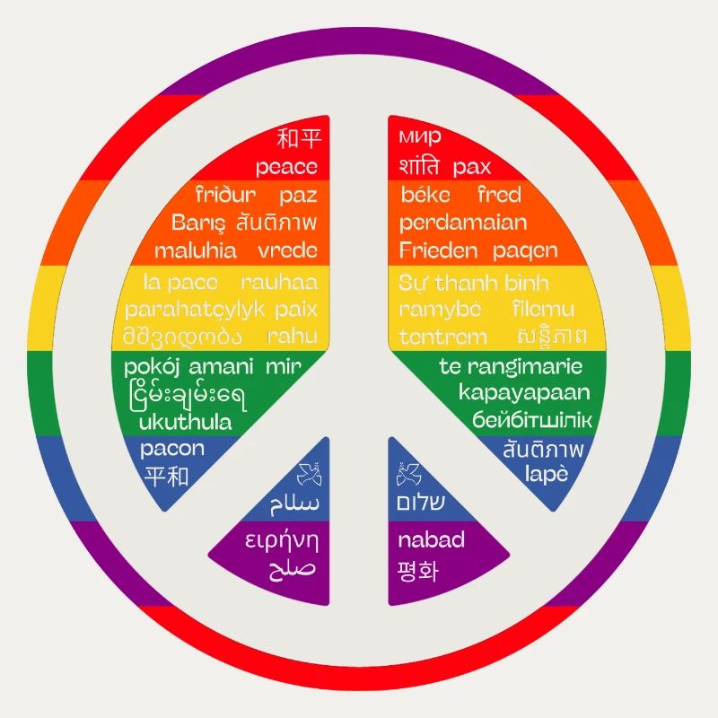 Regenbogenzeichen des Friedens.