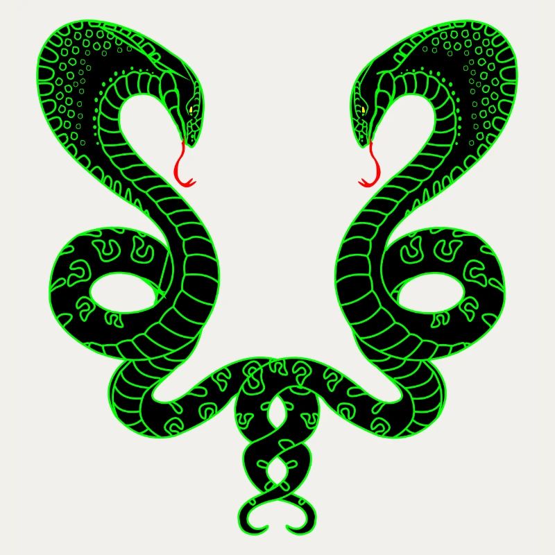 Zwei grüne Schlangen