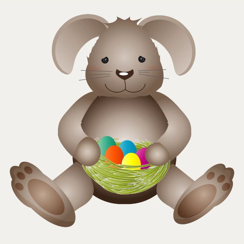 small Easter with Easter nest full of Easter eggs