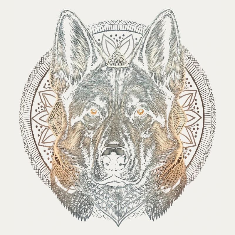 Deutscher Schäferhund Grafik Design