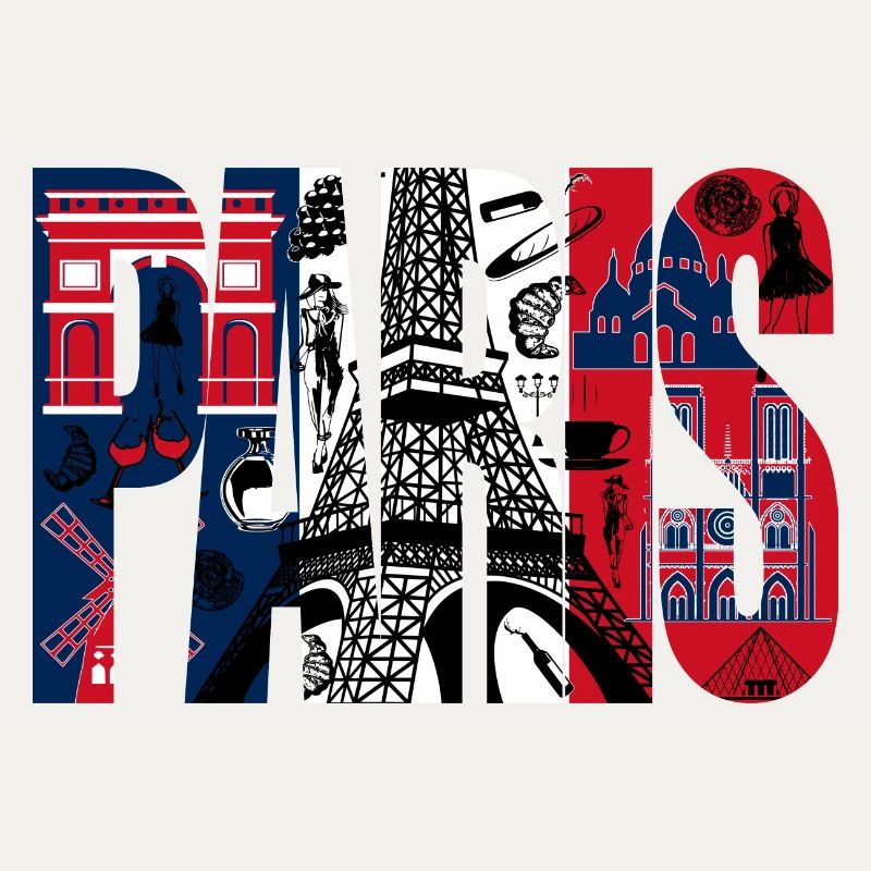Collage Paris Eiffel Tour