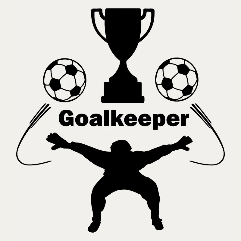 Torwart oder Torwart Schattenfigur Torwart