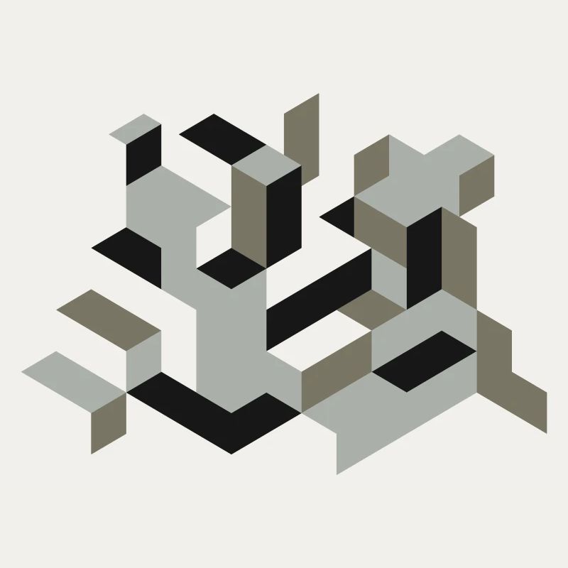 Perspective Construction Cube Dyeing Yourself Labyrinth 3D