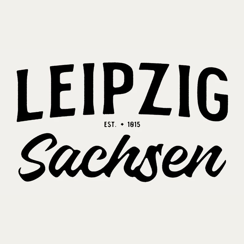 Leipzig Sachsen Design with founding year