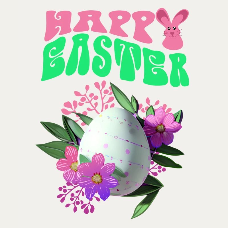 Joyeux Easter Easter Egg Art floral