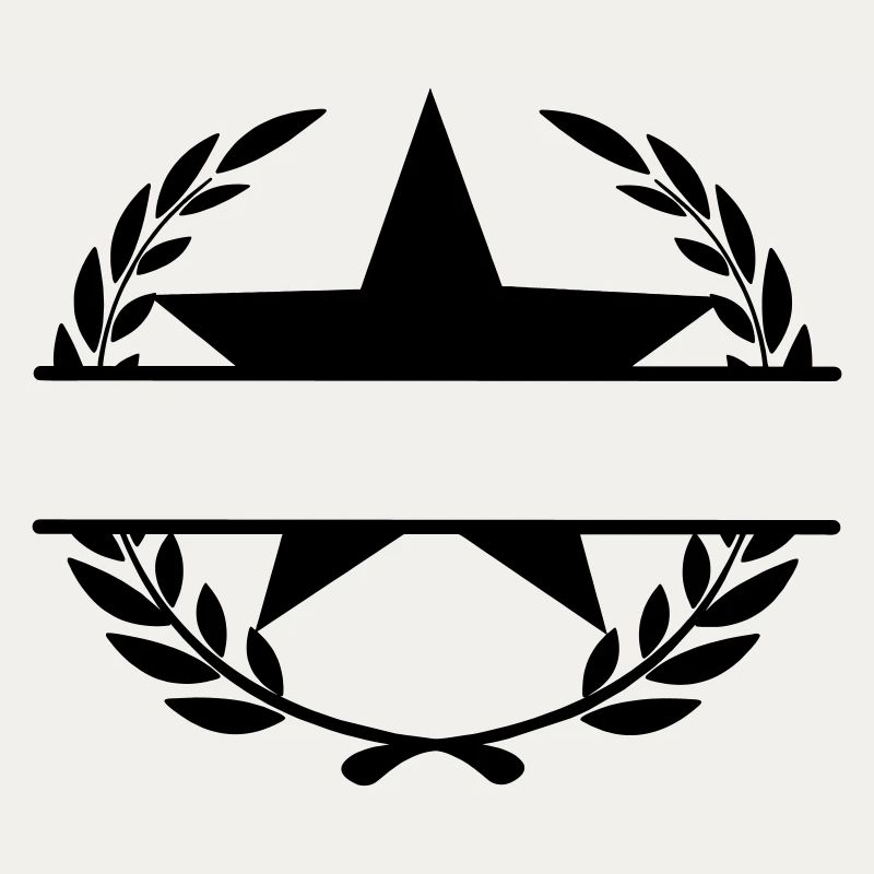 Lorbeerkranz Monogramm Stern