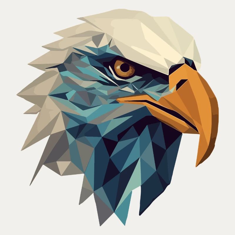 Stylized, geometric eagle