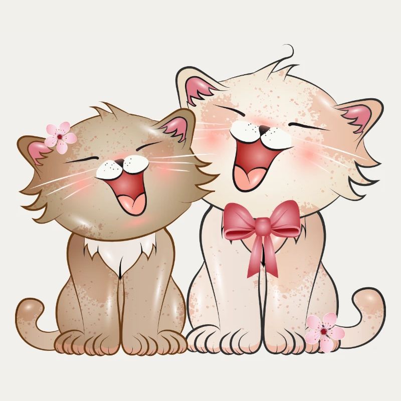 two cute singing cats children