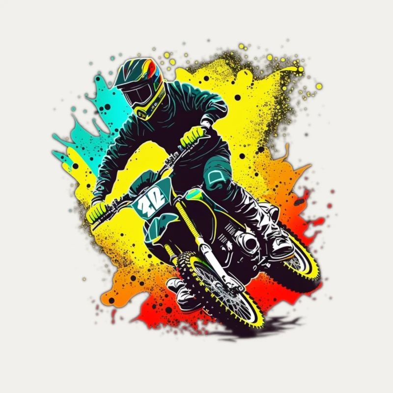Motocross Farbexplosion