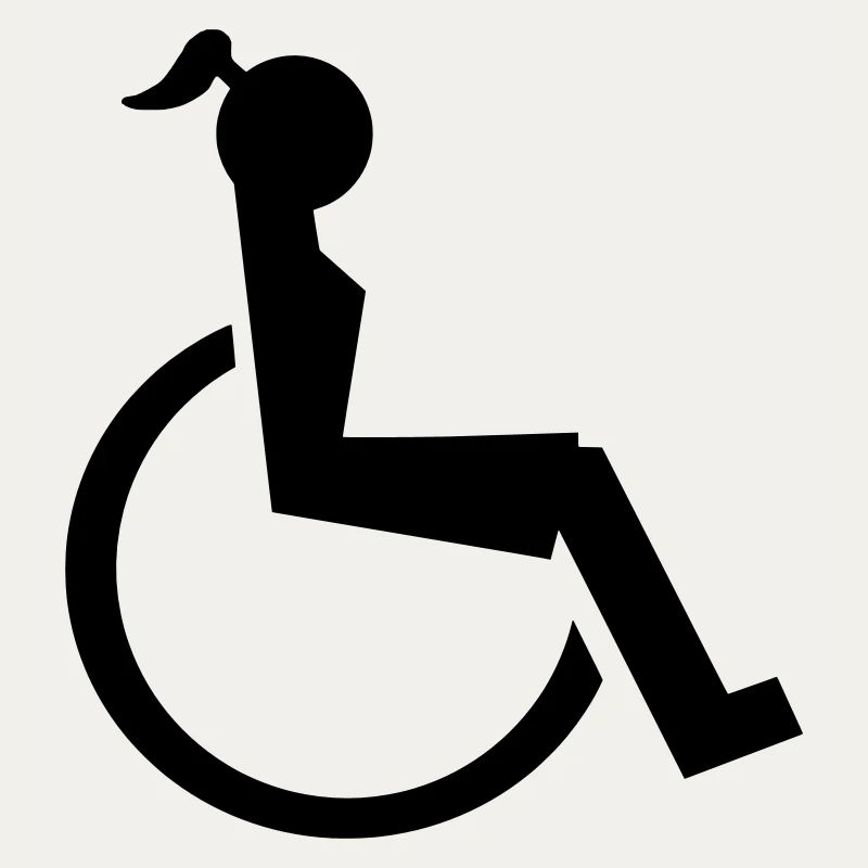 Logo der Dame oder des Mädchens im Rollstuhl. Bild*