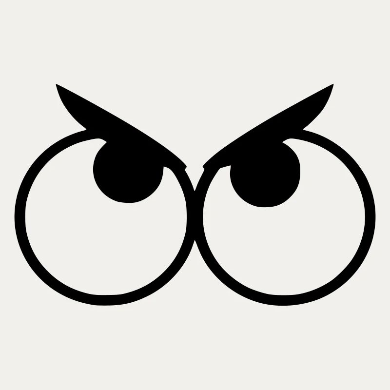 Angry looking eyes with eyebrows #