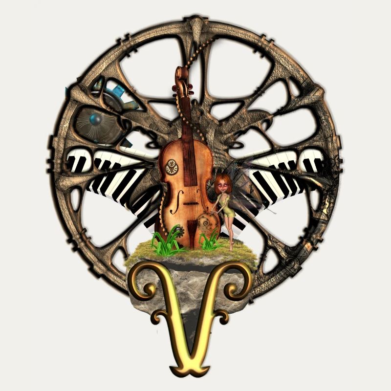 Violon steampunk avec petite fée