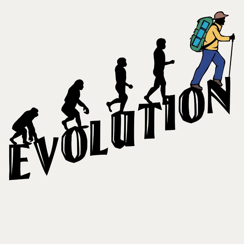 Wandern Evolution Wanderer Wanderung Klettern