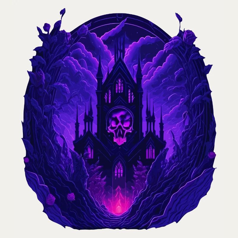 neon gothic architecture gothic castle