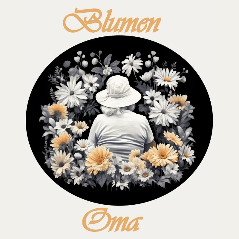 Blumen Oma farbig