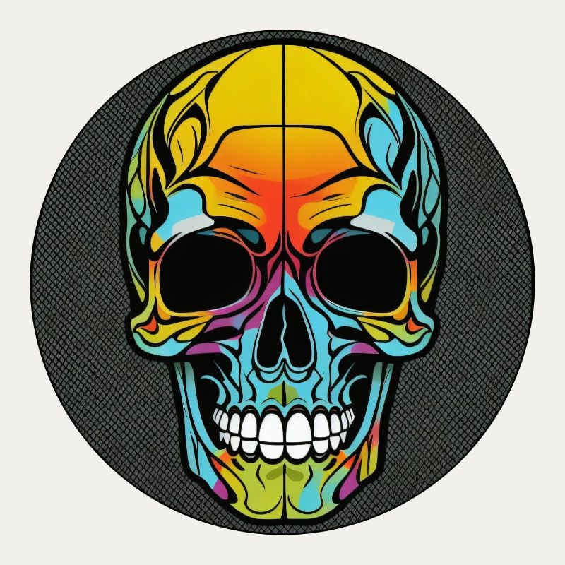 Skull bunt mit rand