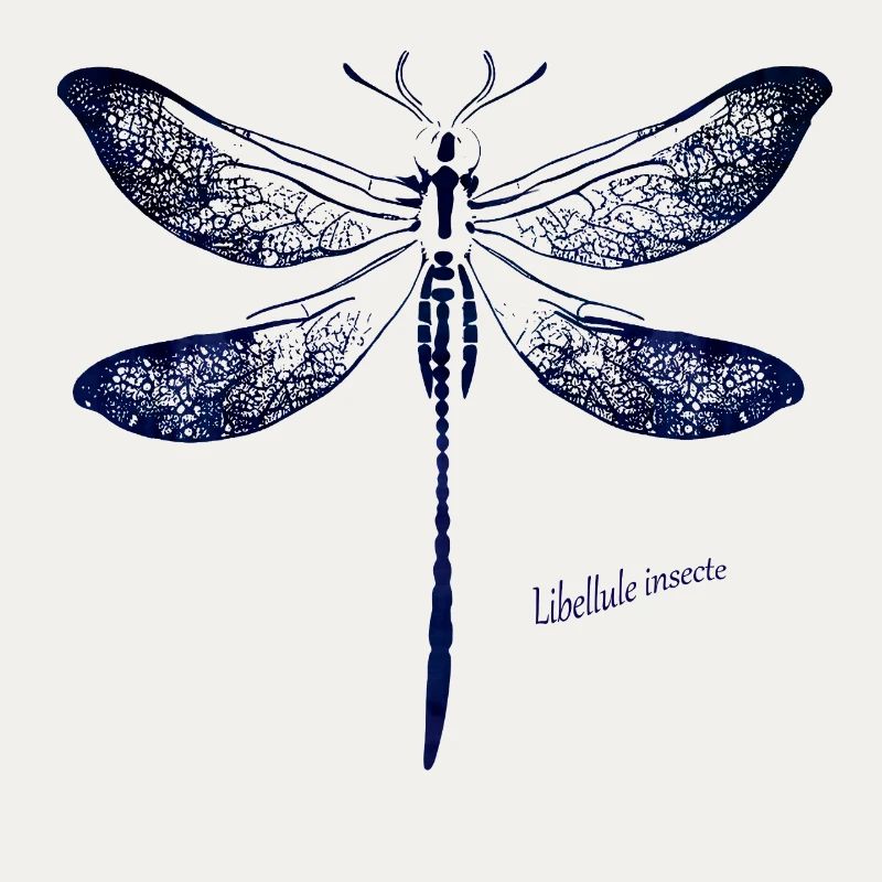 Tiefblaue Libellen Silhouette