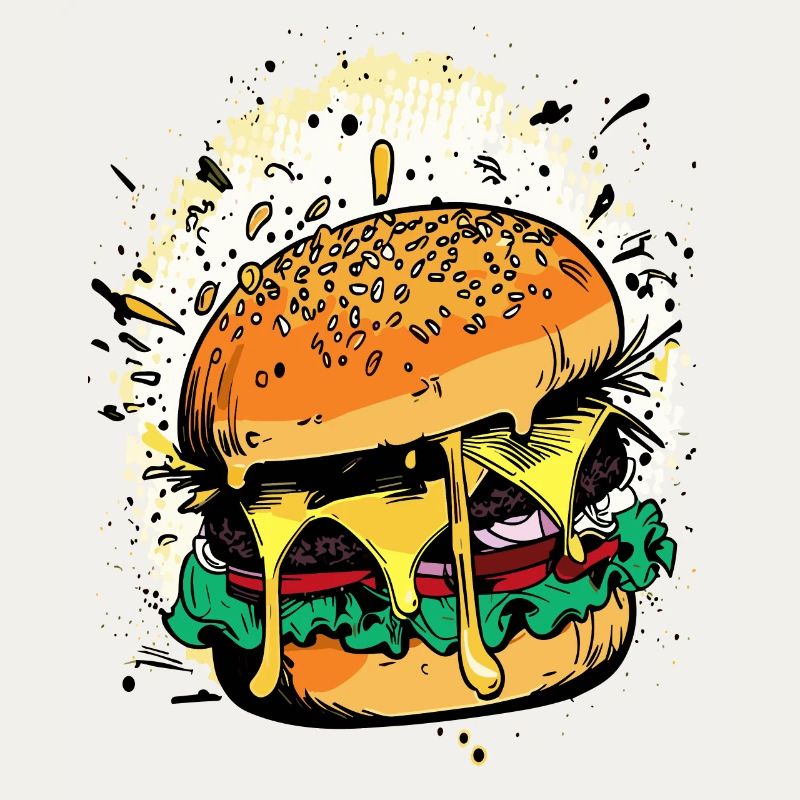 Cheeseburger Comic Burger