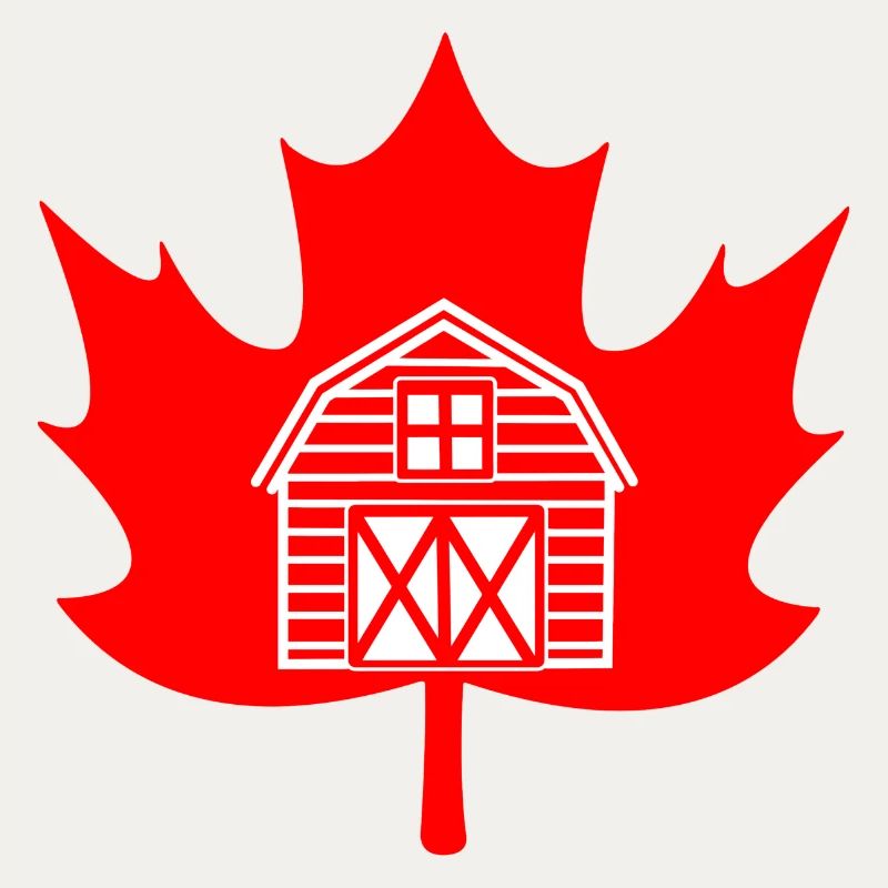 Canada maple leaf farm logo