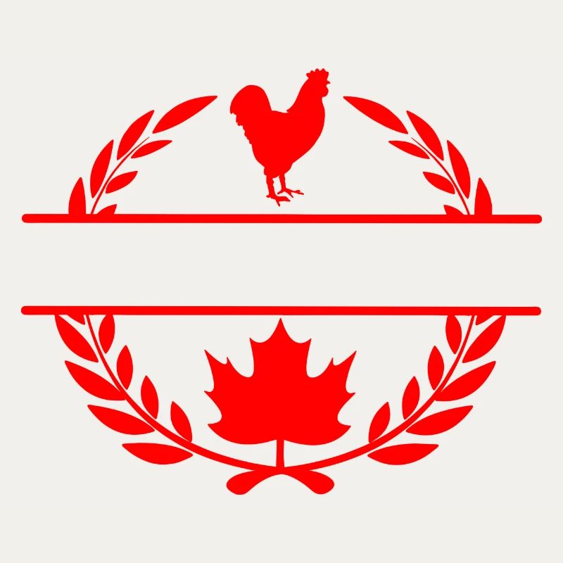 Canada maple leaf chicken laurel wreath