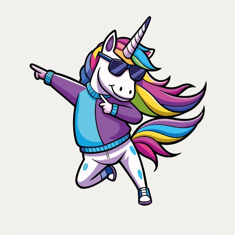 Rainbow Unicorn Dancer Illustration