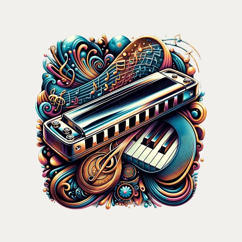Design abstrait d'harmonica