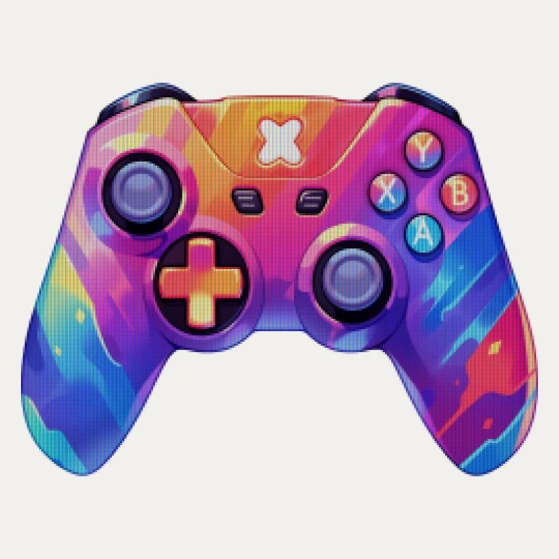Pixel art video game controller