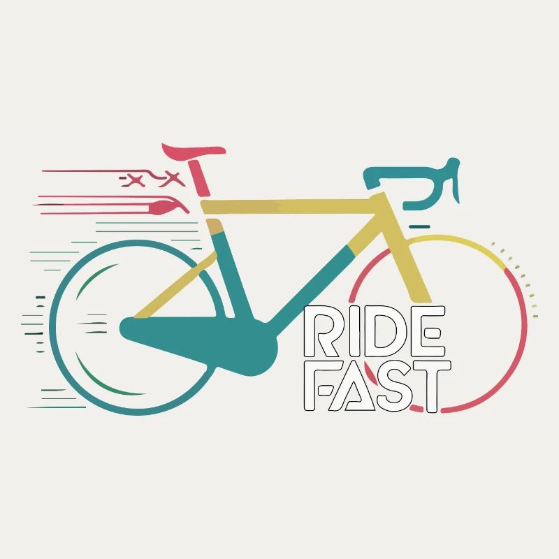 Conception d’impression de vélo de vitesse vive
