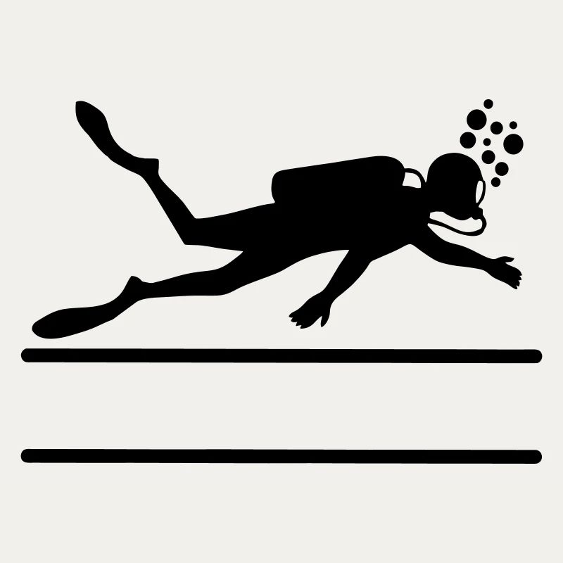 Diver underwater logo
