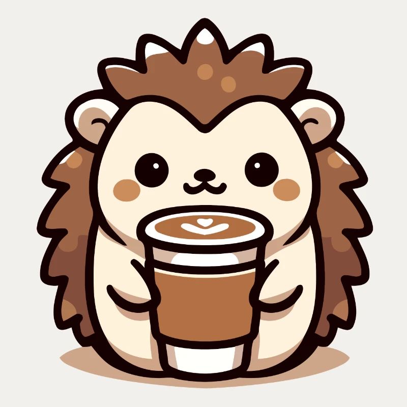 Kaffeeliebender Igel
