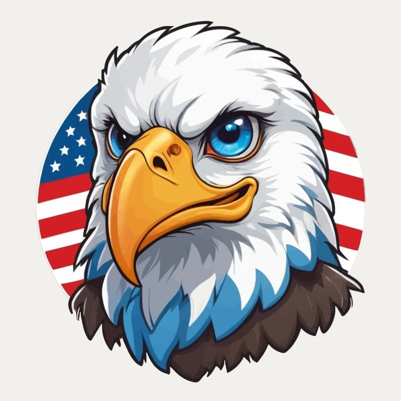 Drapeau des États-Unis Eaglehead Bald Eagle
