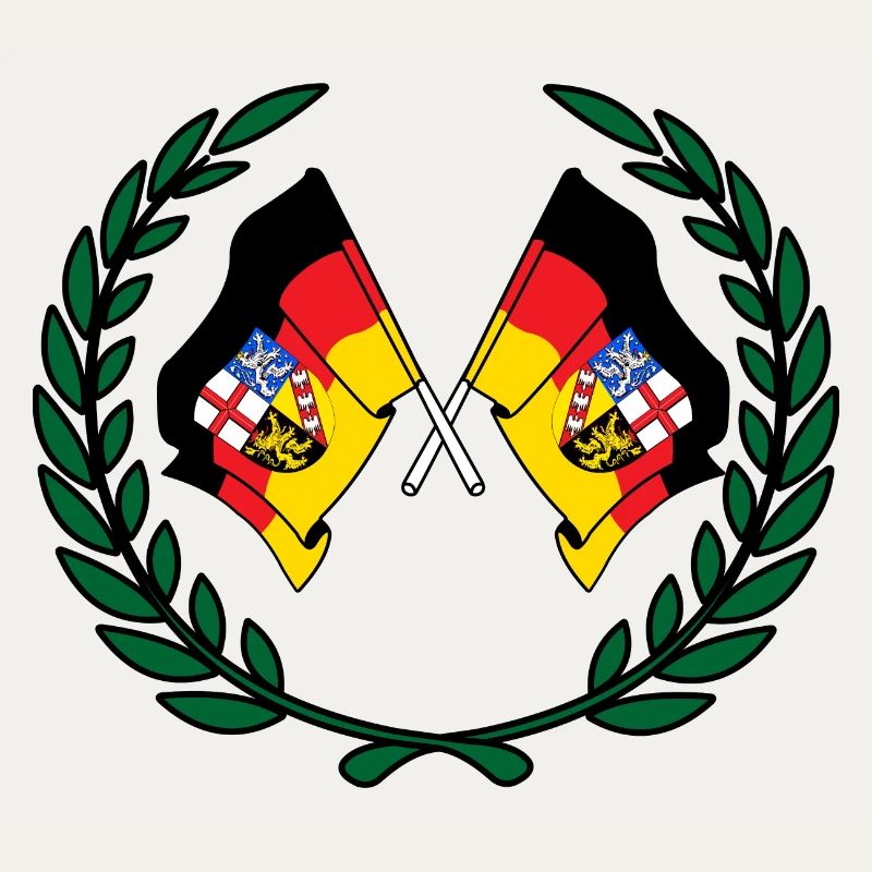 Drapeaux Couronne de laurier de la Sarre