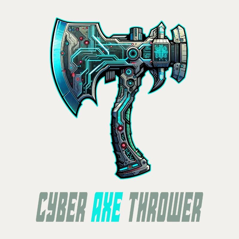 Cyber axe throwing axe sport design