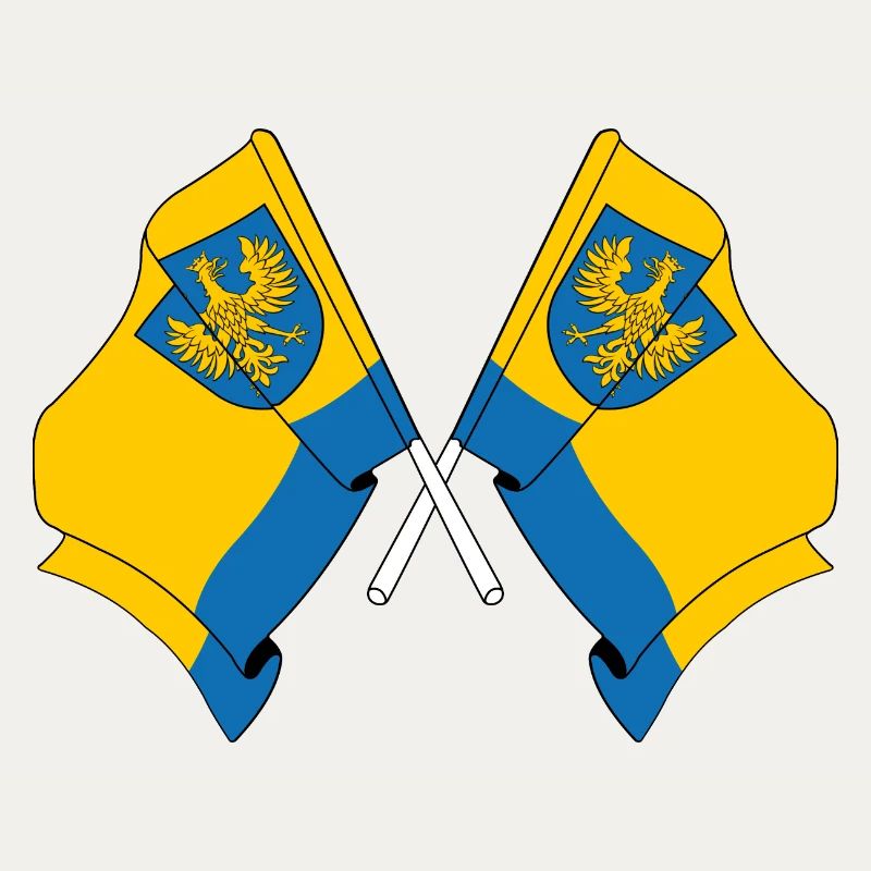 Zwei Flaggen Opole