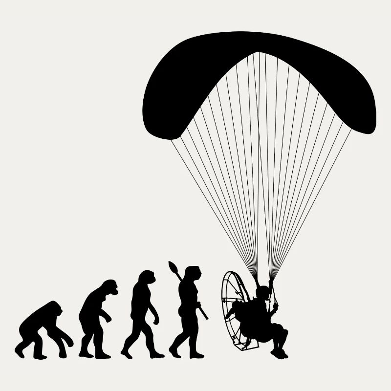 Paramotoring Human Evolution Funny