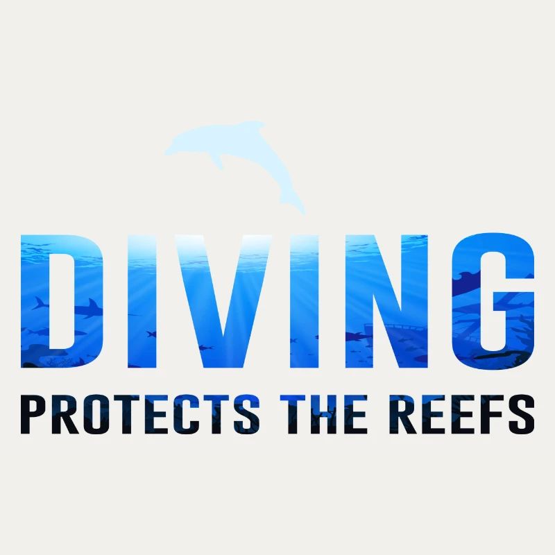 Diving Diver Nature Conservation Saying Dolphin