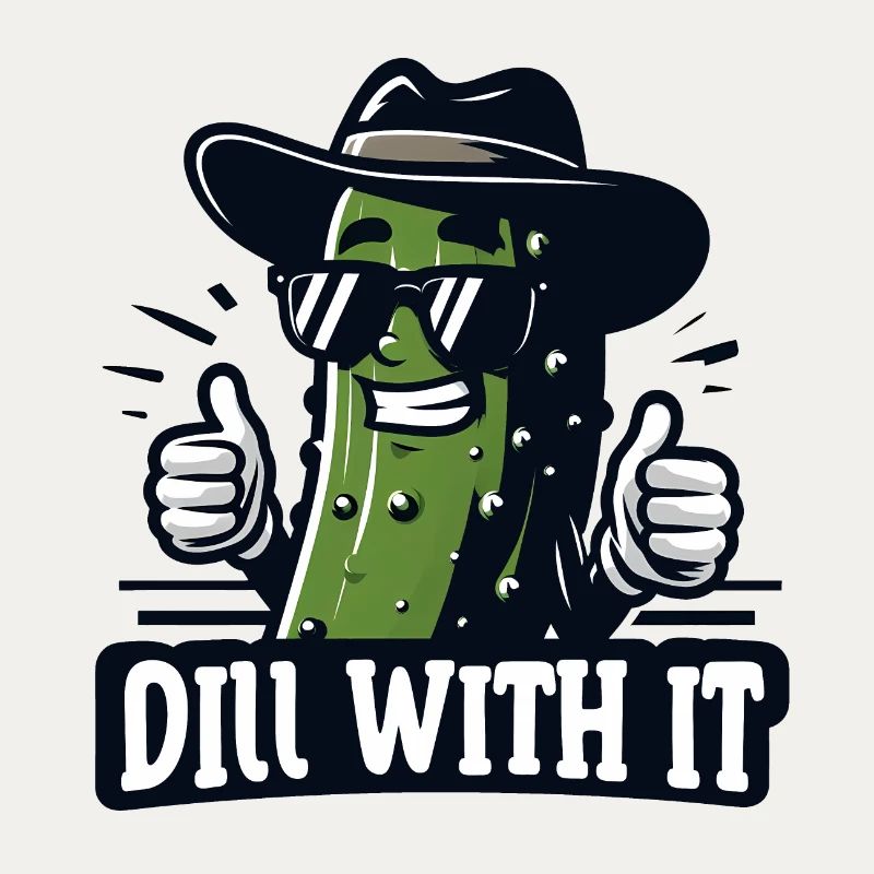 Cool Dill Pickle Pun « Dill With It » Concombre drôle
