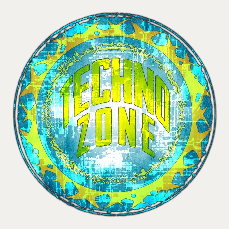 Cyber Techno Design with fluorescent colors