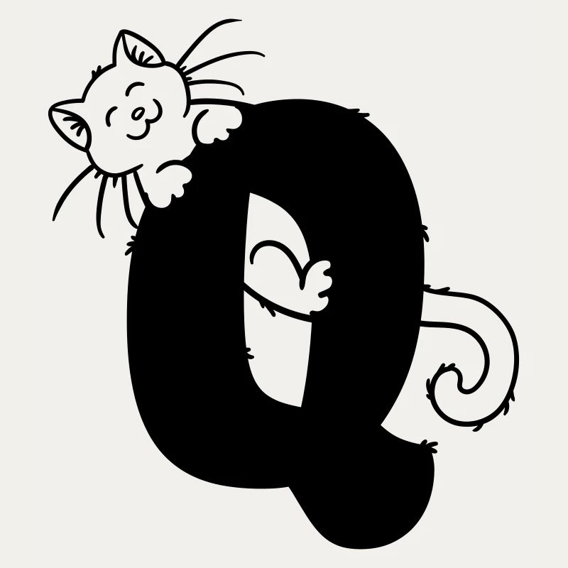 Katze Buchstabe Q