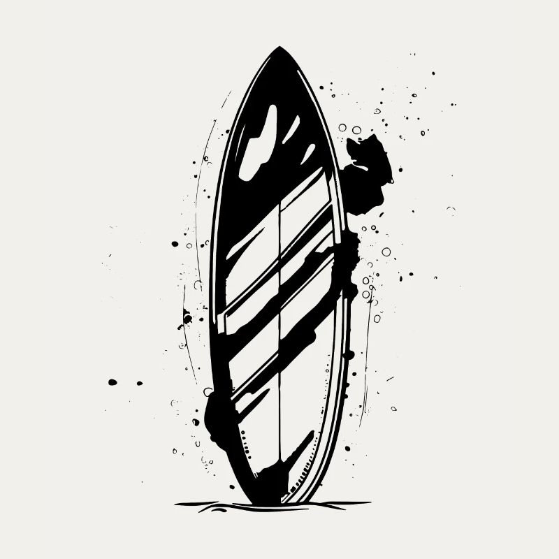 Surfboard Drawing