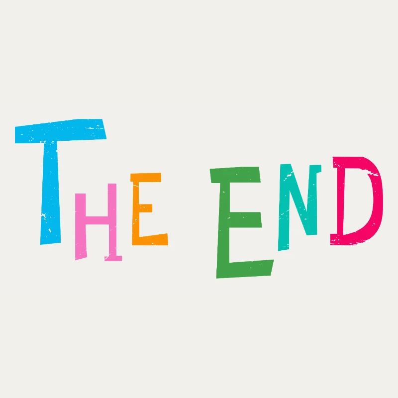 The End: Multicolour Playful Typography